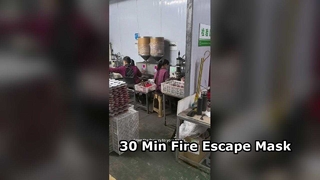 Respirador filtrado com máscara de escape de incêndio de 30 minutos