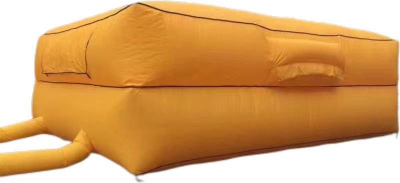 Inflatable fire and lifesaving air cushion, site altitude protection, anti-fall protection rescue, training exercise