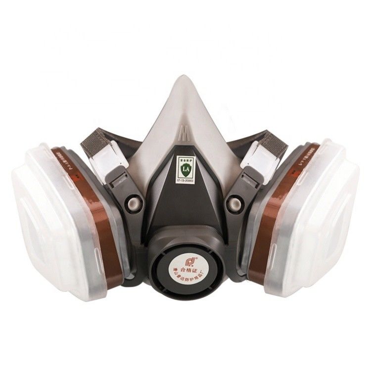 Reusable KN95 Half Face Gas Mask Dust Absorbing Respirator With Air Filtration
