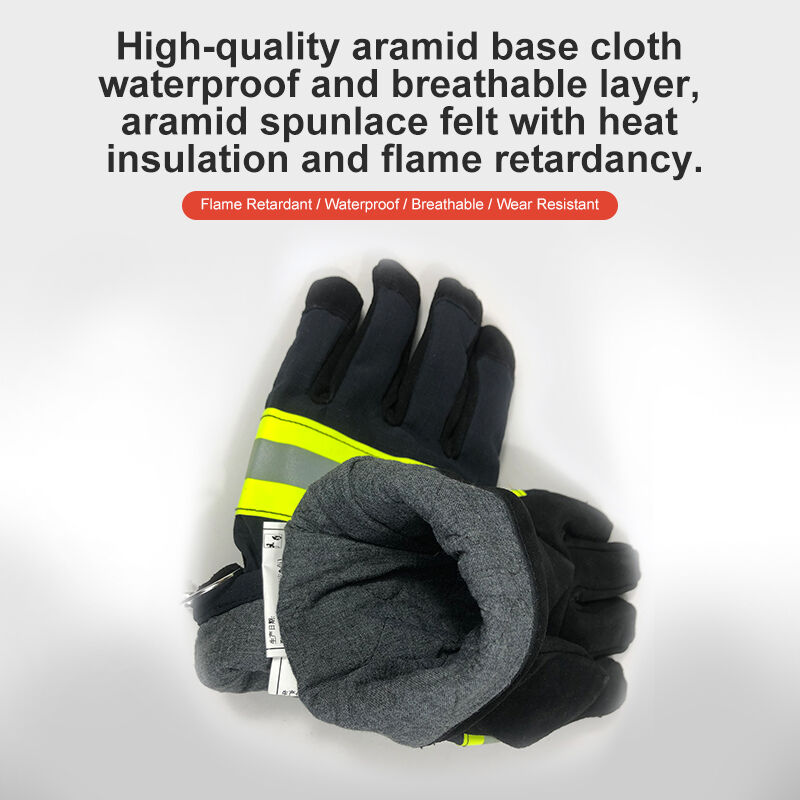 Aramid Fireproof Gloves 17 Model Leather Palm Heat Resistant Gloves Fire Fighting Safety Gloves Rescue Waterproof