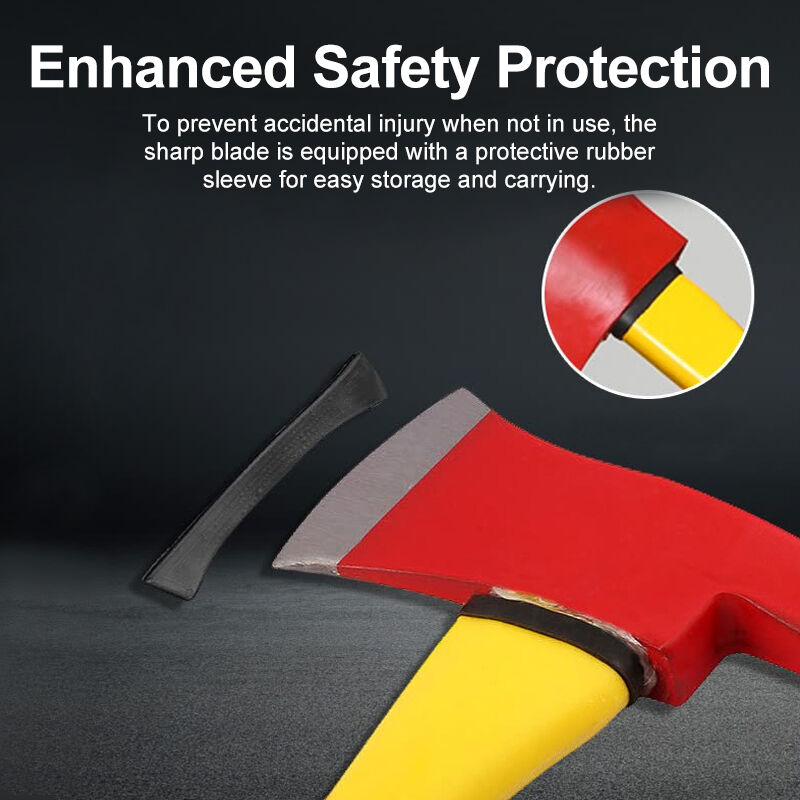 American Style Sharp Axe Fiberglass Handle Heavy Duty Survival Axe for Wood Splitting Camping Hunting 900mm Outdoor Axe