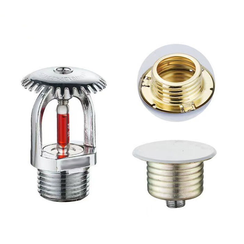Fire Sprinkler Head Brass / Stainless Steel Pendant Sidewall Upright Type with NPT Thread Quick Response Glass Bulb K80 for Commercial Industrial Fire Protection System