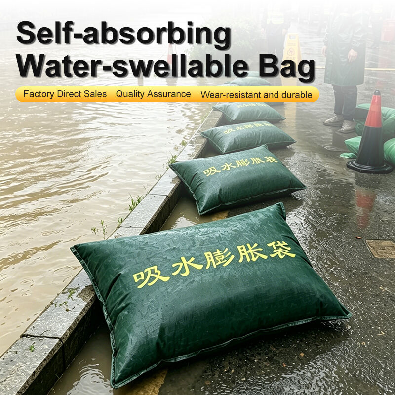 Water Activated Self-Inflating Flood Barrier Bag, 60x40cm Rapid Expansion Sandbag for Emergency Flood Control Garage Basement