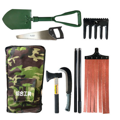 Conjunto de ferramentas combinadas de extinção de incêndios florestais, kit de resgate individual de 8 peças, conjunto de ferramentas florestais portáteis