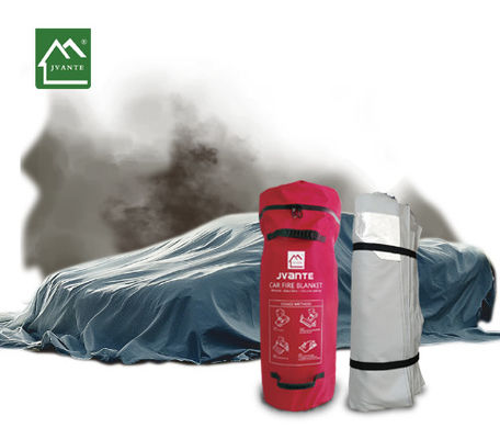 Car Glass Fiber Silicone Coating Fire Retardant Blanket Grey 4*6 6*8 6*9 10*12M ou Custom JVANTE