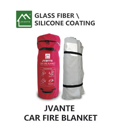 Car Glass Fiber Silicone Coating Fire Retardant Blanket Grey 4*6 6*8 6*9 10*12M ou Custom JVANTE