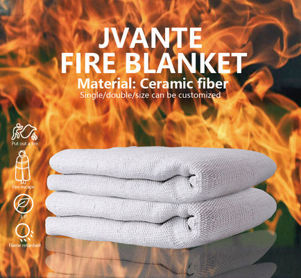 Jvante Ceramic Fiber Fire Blanket 1m*2m 2m*2m ou customizable High Temperature Ceramic Fiber Fire Blanket