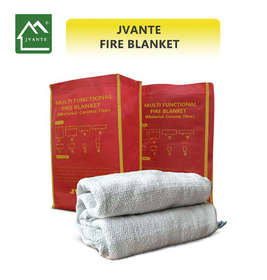 Espessura de 2 mm, pode ser personalizado tamanho, Cerâmica Fibra Fire Blanket, Branco, resistente ao fogo de alta temperatura em pé produtos de primeiros socorros