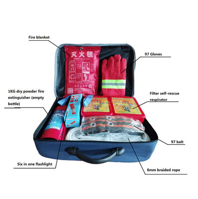 Kit de emergência de incêndio Proteção de fuga de incêndio Serviço de primeiros socorros Em casa primeiros socorros