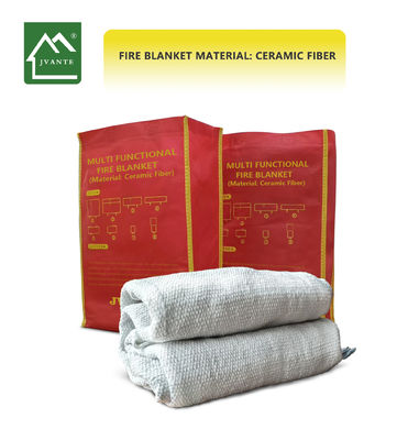 Jvante Ceramic Fiber Fire Blanket 1m*2m 2m*2m ou customizable High Temperature Ceramic Fiber Fire Blanket