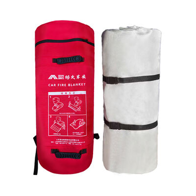 Cobertura de incêndio de fibra de vidro JAT-301 6x8m 550gm Resistente a altas temperaturas 500-700°C Para laboratório de cozinha Segurança de emergência industrial