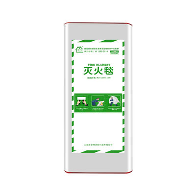 1.5x1.5m EN 1869 Cobertura de incêndio resistente ao calor a 500 ° C Cobertura de emergência de incêndio de fibra de vidro com caixa de PVC para oficina de restaurantes de cozinha